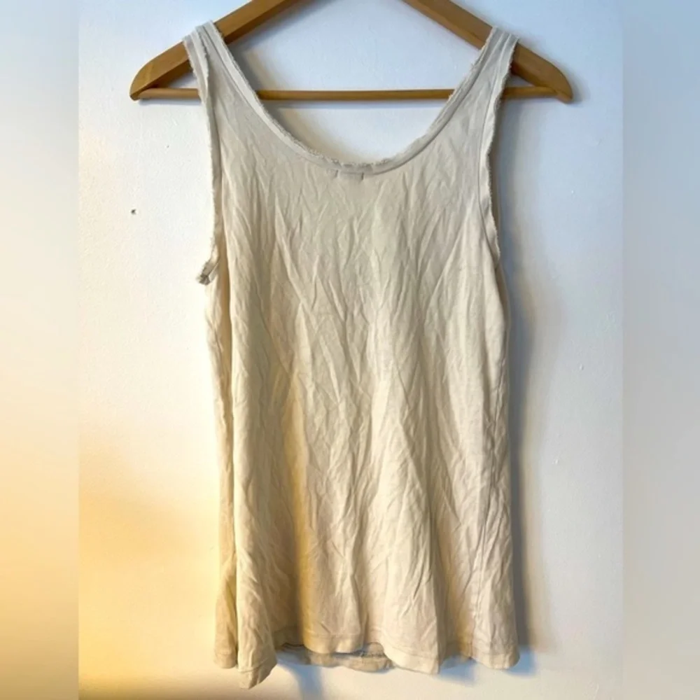 J. Crew embroidered front white‎ tank top size M
